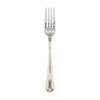 Wellington Silver Dinner Fork with Gold Accent