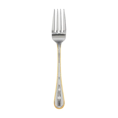 Wellington Silver Salad Fork with Gold Accent