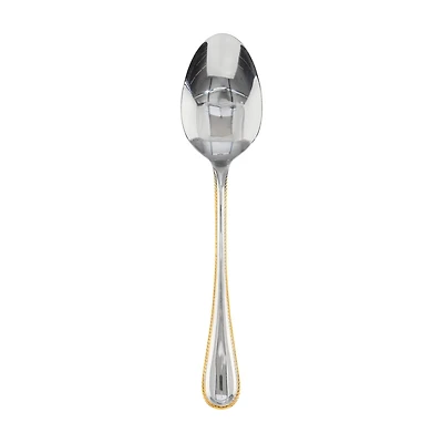 Wellington Silver Dinner Spoon with Gold Accent