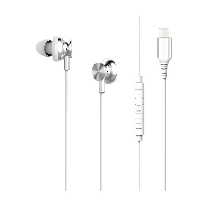 Chargeworx Lightning Earbuds with Built-In Mic