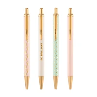Yoobi Recycled Barrel Ballpoint Pens, 4 pk