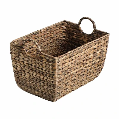 Hyacinth Storage Basket, Brown, Large, 13.4 in