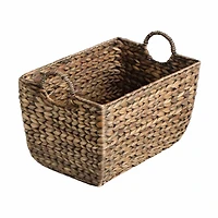 Hyacinth Storage Basket, Brown, Large, 13.4 in