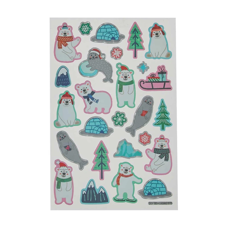 Holiday Style Christmas Stickers, Assorted