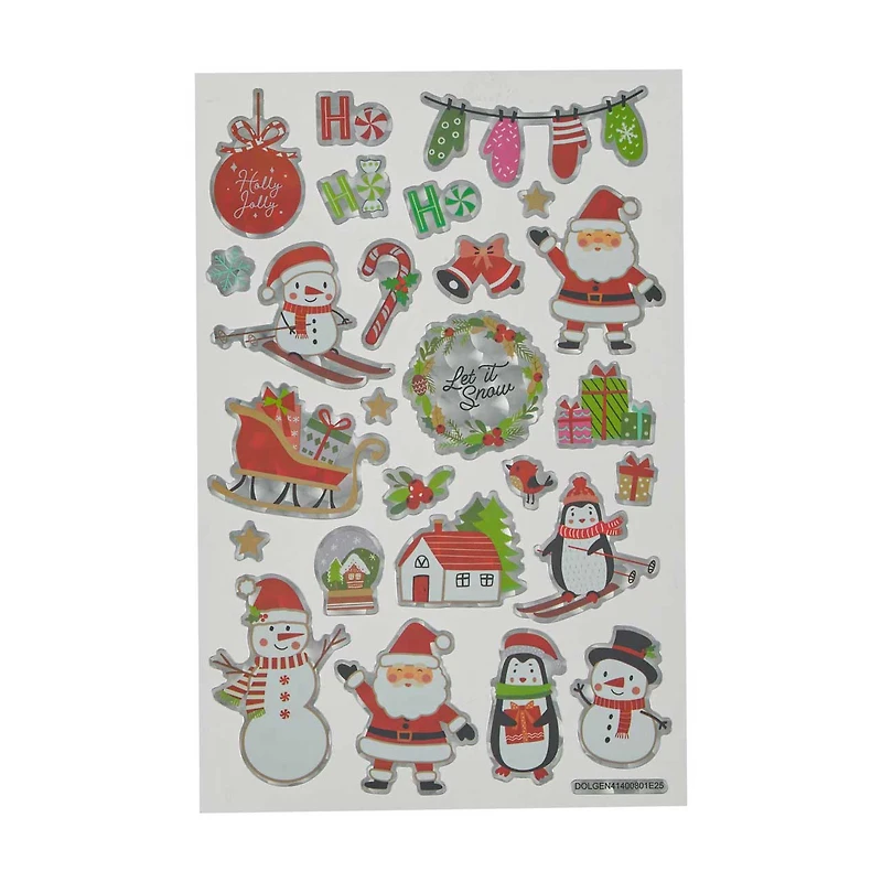 Holiday Style Christmas Stickers, Assorted