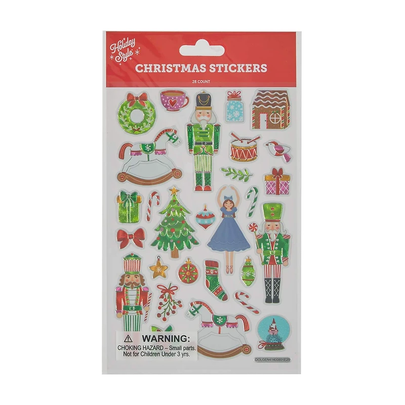 Holiday Style Christmas Stickers, Assorted