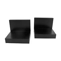 Adhesive Wall Shelf, Black, 4 in