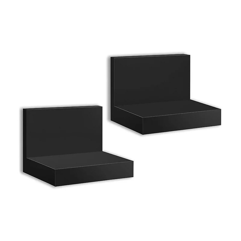 Adhesive Wall Shelf, Black, 4 in