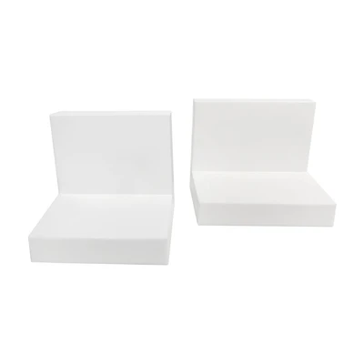 Adhesive Wall Shelf, White, 4 in