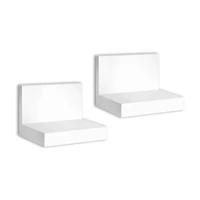 Adhesive Wall Shelf, White, 4 in