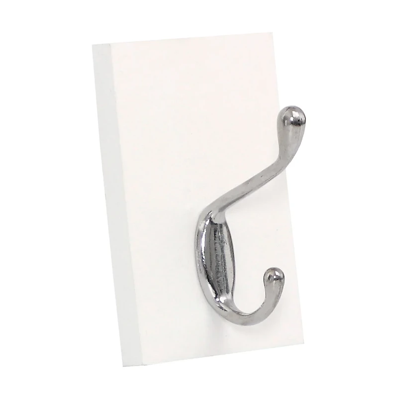 Wall Hook, White/Silver
