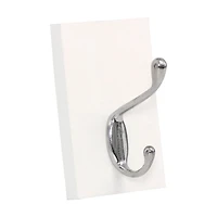 Wall Hook, White/Silver