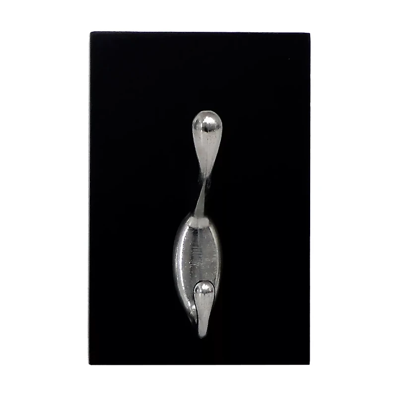 Wall Hook, Black/Silver