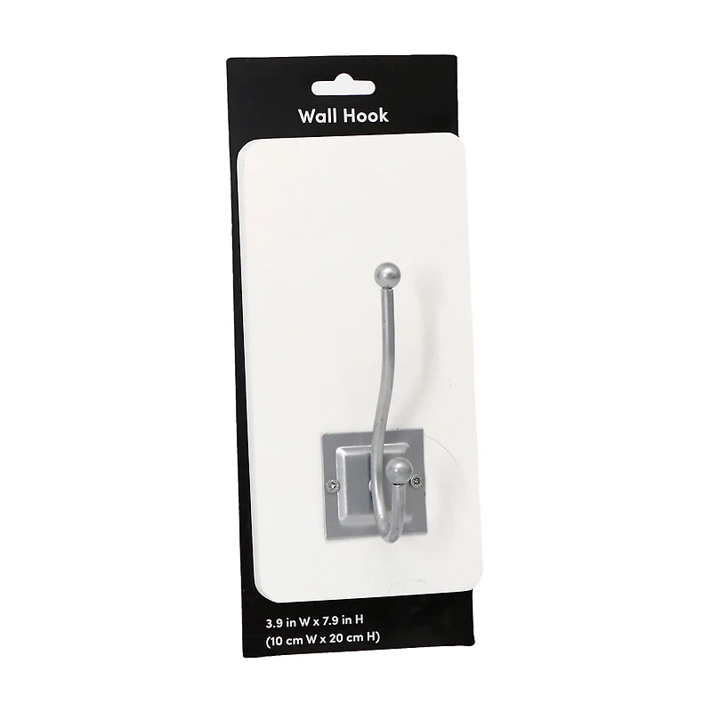 Wall Hook, White/Silver