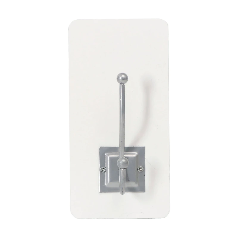 Wall Hook, White/Silver