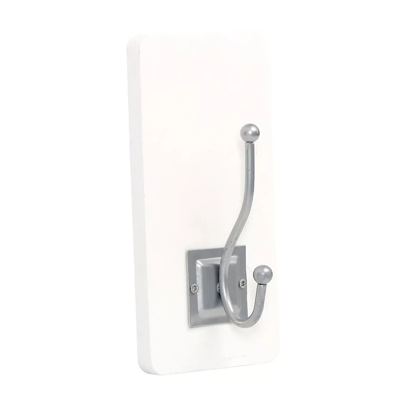 Wall Hook, White/Silver