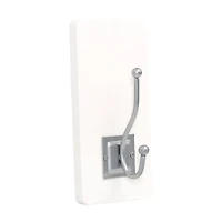 Wall Hook, White/Silver