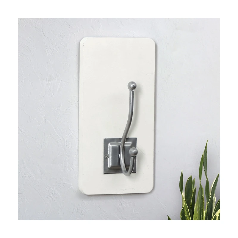 Wall Hook, White/Silver