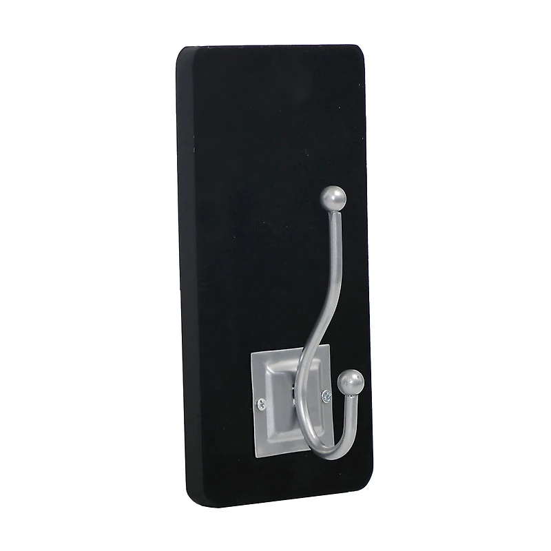 Wall Hook, Black/Silver