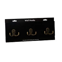 Black Wall Hooks, 13 in x 4 in, 3 ct