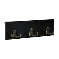 Black Wall Hooks, 13 in x 4 in, 3 ct
