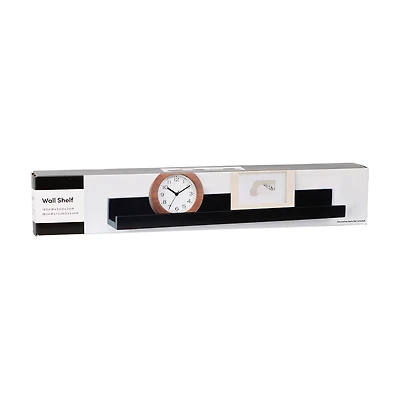 Mountable Wall Shelf, Black, 18.9 in