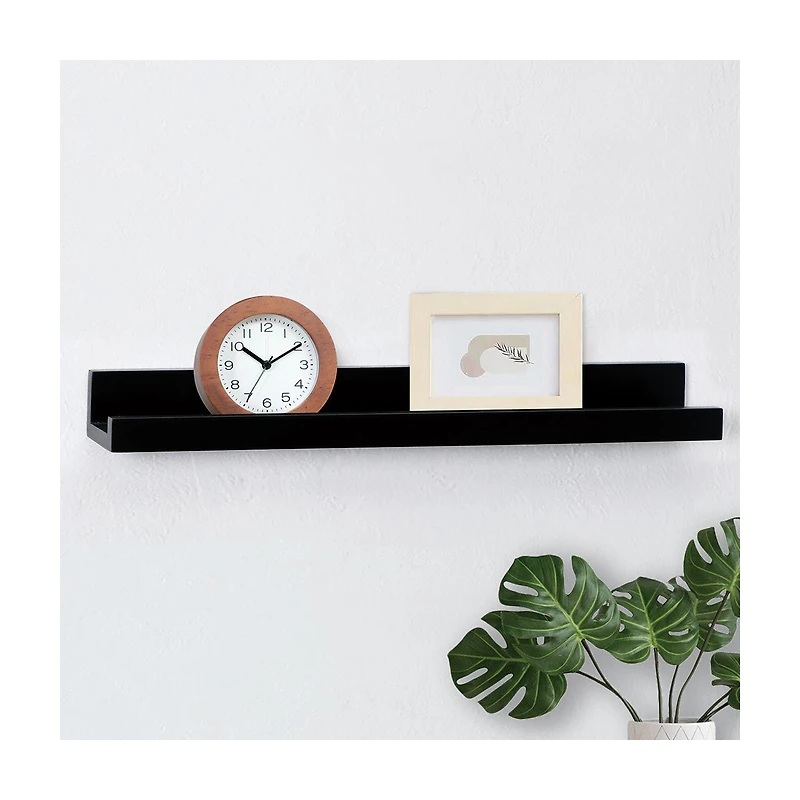 Mountable Wall Shelf, Black, 18.9 in