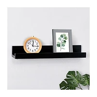 Mountable Wall Shelf, Black, 13.4 in