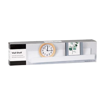 Mountable Wall Shelf, White, 13.4 in