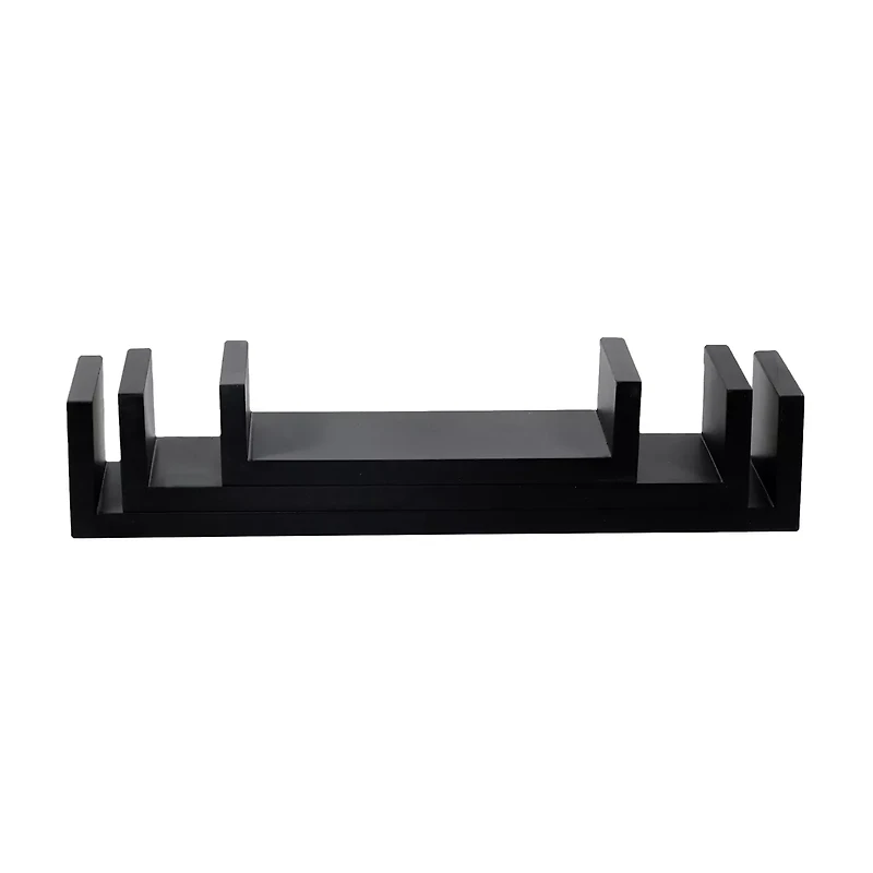 Mountable Wall Shelf Set, Black, 3 ct