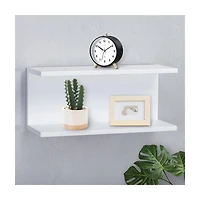 Mountable Two Tier Wall Shelf, 15 in