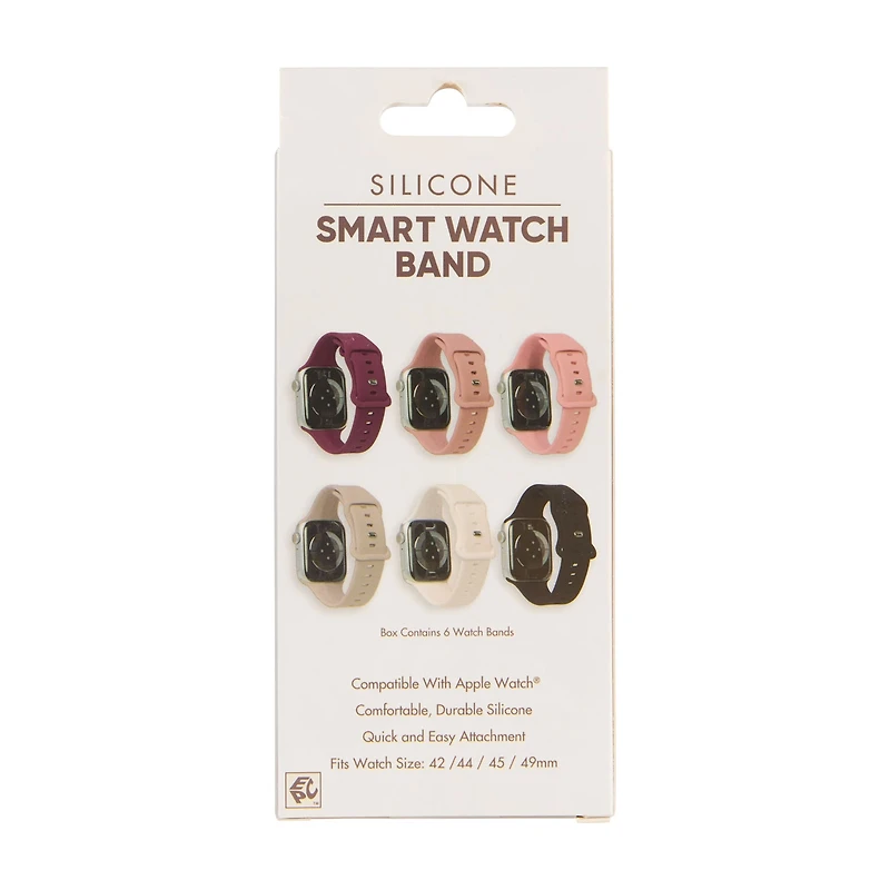 Silicone Smart Watch Band, 49 mm, 6 pk