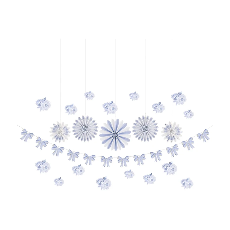 Unique Party Blue Bow Decoration Kit