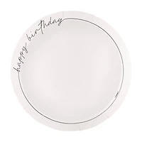 Black & White Birthday Low-Profile Round Plates, 8.25 in, 8 ct