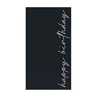 "Happy Birthday" Black & White Guest Napkin