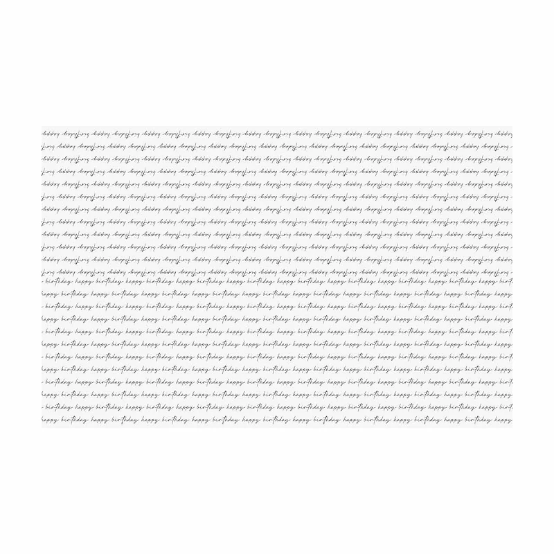 "Happy Birthday" Black & White Table Cover