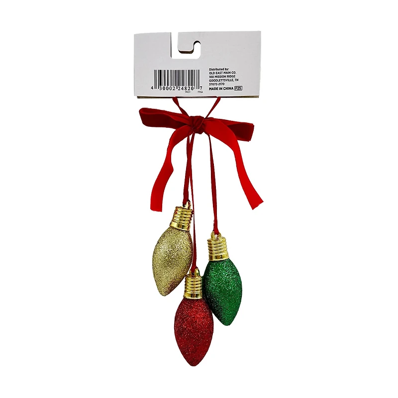 Holiday Style Light Bulb Christmas Ornament