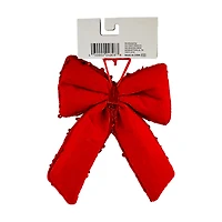 Holiday Style Christmas Bow Ornament, Assorted