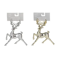 Holiday Style Elegant Deer Christmas Ornament, Silver or Gold
