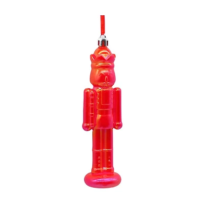 Winter Whimsy Christmas Iridescent Nutcracker Ornament, Assorted Colors