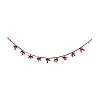 Christmas Bow Velvet Garland, 6 ft
