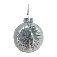 Christmas Silver Glitter Spike Ornament