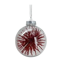 Christmas Red Glitter Spike Ornament