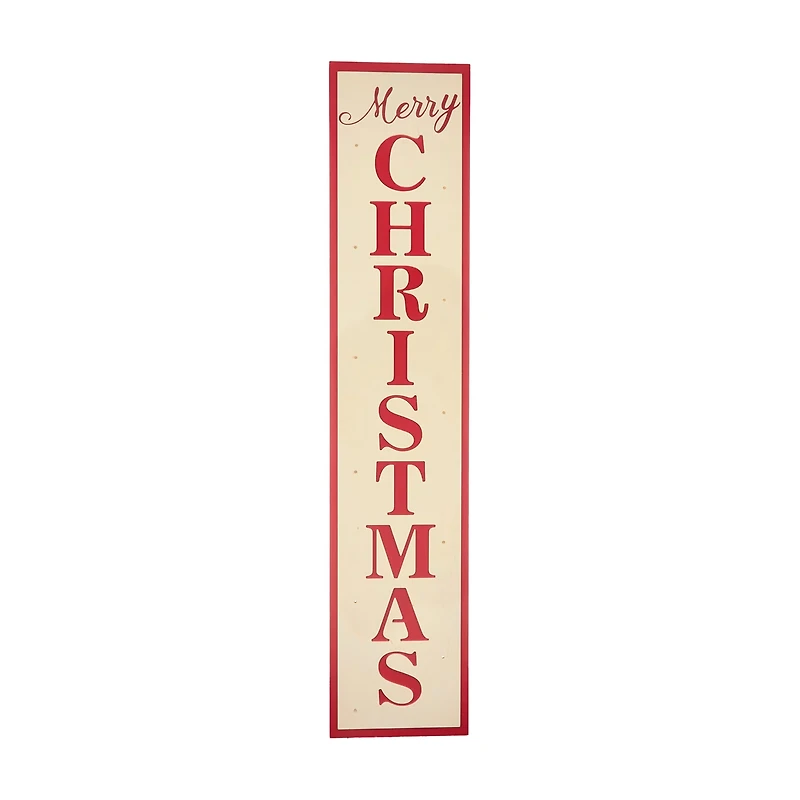 Battery-Operated "Merry Christmas" Leaning Sign, 47 in