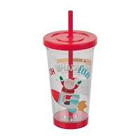 Christmas Light Up Tumbler with Straw, Assorted