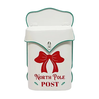 Christmas 'North Pole Post' Mailbox, 11 in