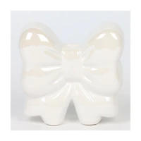 Christmas Bow Candle Holder, Red or White