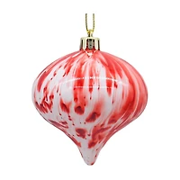 Christmas White with Red Drop Ornament