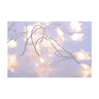 Holiday Style Warm White LED Lights, 20 ct, 8.9 ft, Snowflake or Star