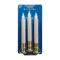 Holiday Style LED Flickering Candles, 3 ct